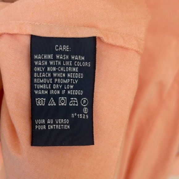 Ralph Lauren Fitted Peach Shirt Dress, Sz 10 - Picture 6 of 7